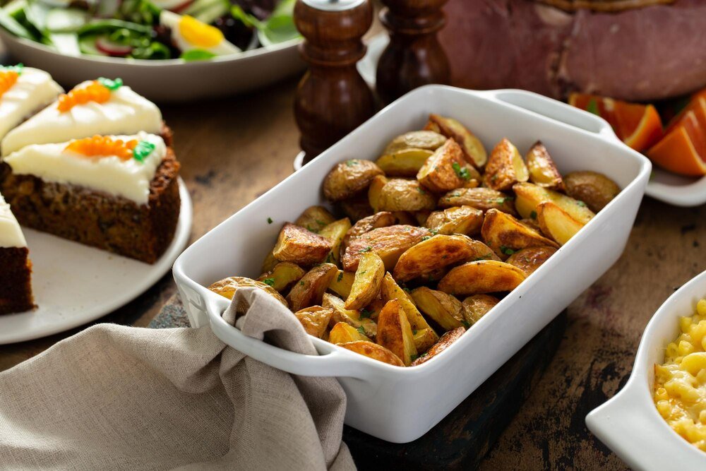 Ziemniaki pieczone w piekarniku – przepis na chrupiące i złociste