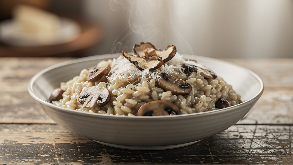 Risotto z grzybami suszonymi – przepis na kremowe danie
